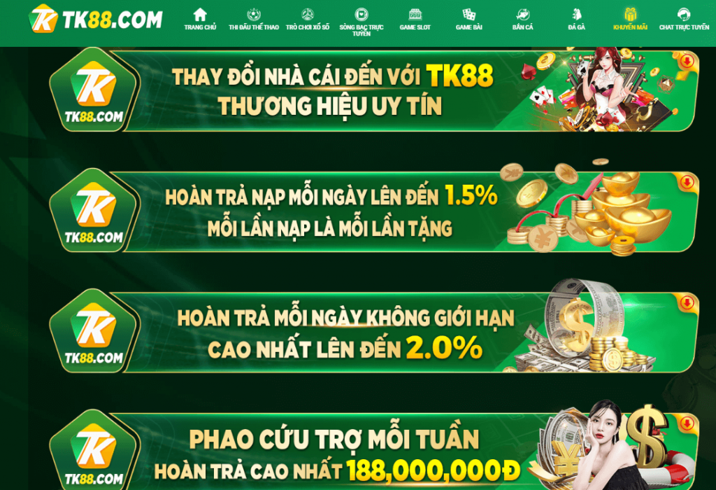 Tk88 bet - Trang cá cược casino, thể thao uy tín nhất Việt Nam